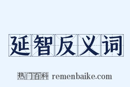 延智反义词是什么意思的图片